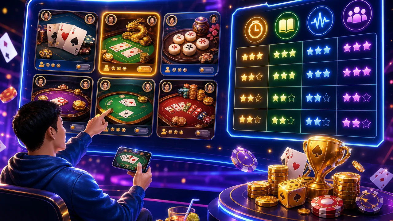 Chọn bàn đúng nhịp sự kiện: cách chọn bàn game bài QQ88 không chạy theo tên game